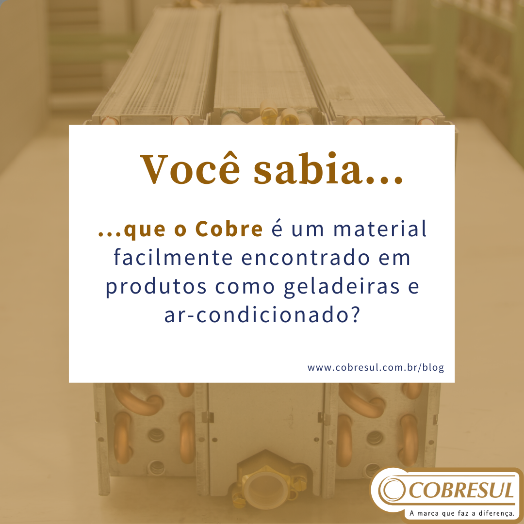 3 principais produtos em cobre e suas aplicações